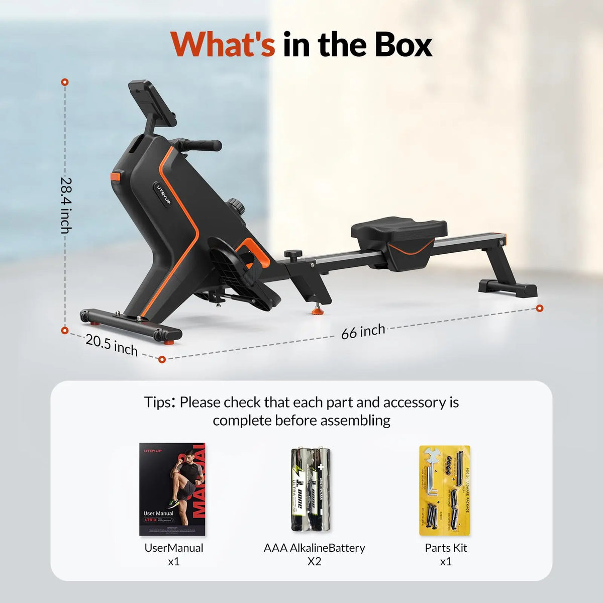 Rowing Machine 16-Level Magnetic Foldable Bluetooth