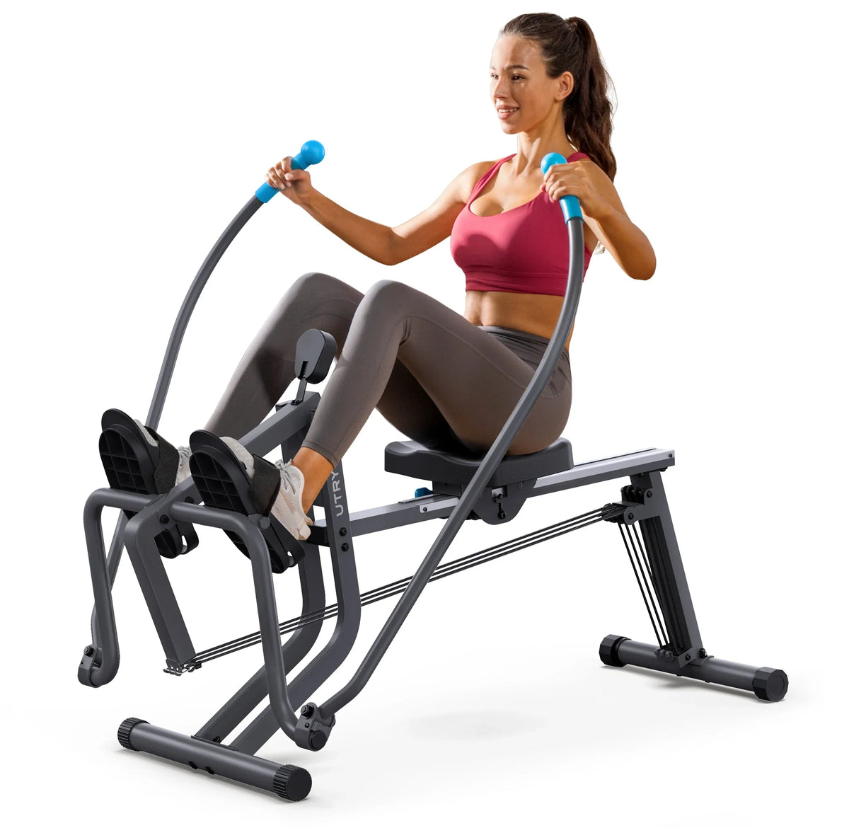 Rowing Machine Scull-Style Adjustable Resistance Compact & Quiet