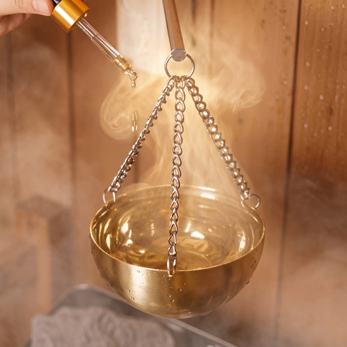 Sauna Aromatherapy Oil Bowl Stainless Steel Hanging