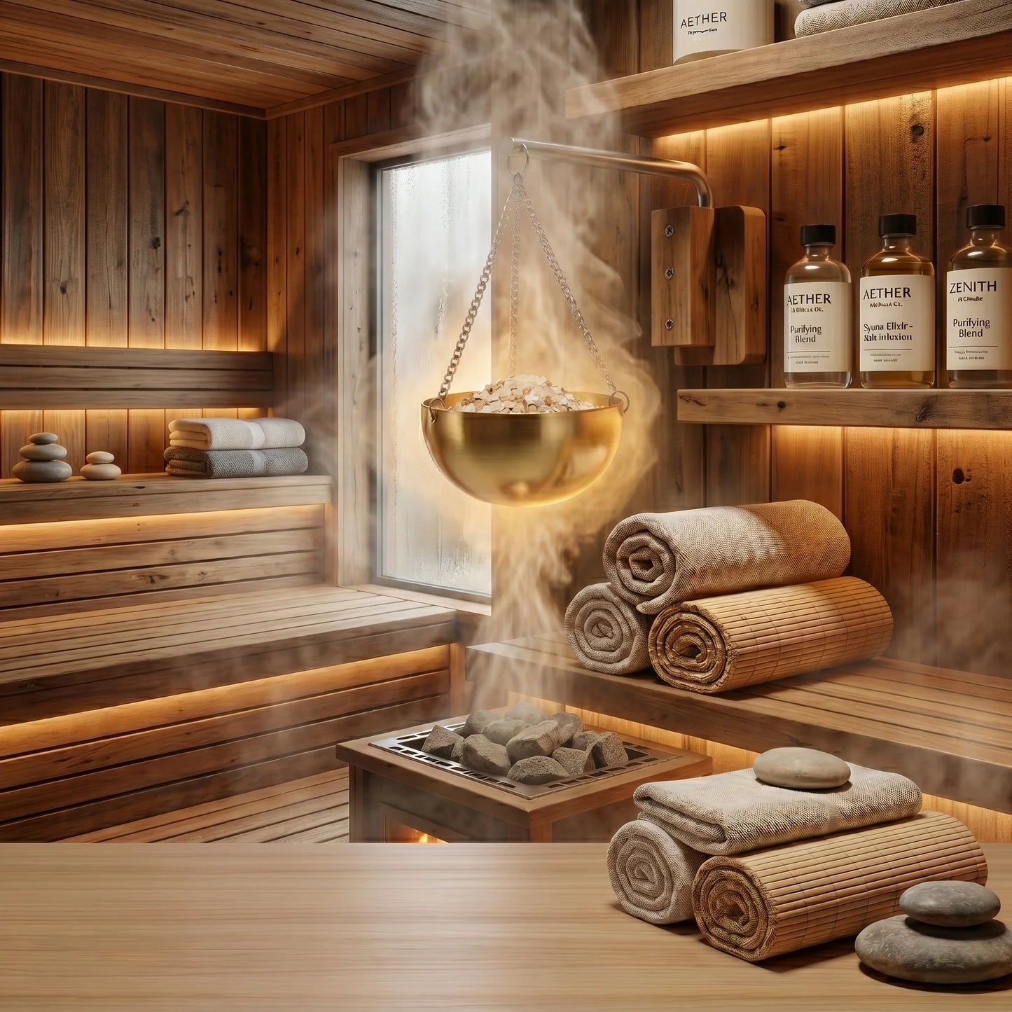 Sauna Aromatherapy Oil Bowl Stainless Steel Hanging