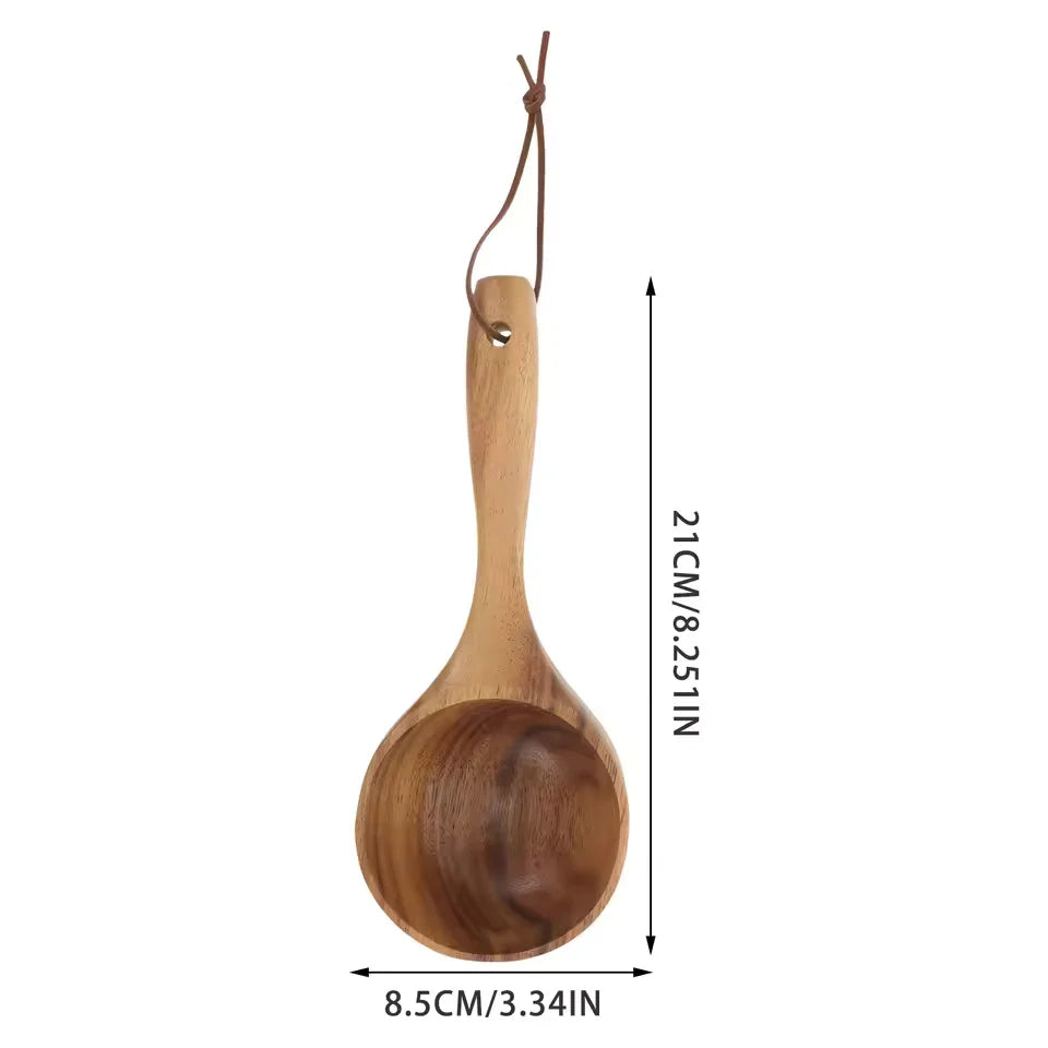 Sauna Ladle Wooden Long-Handle Ergonomic Grip
