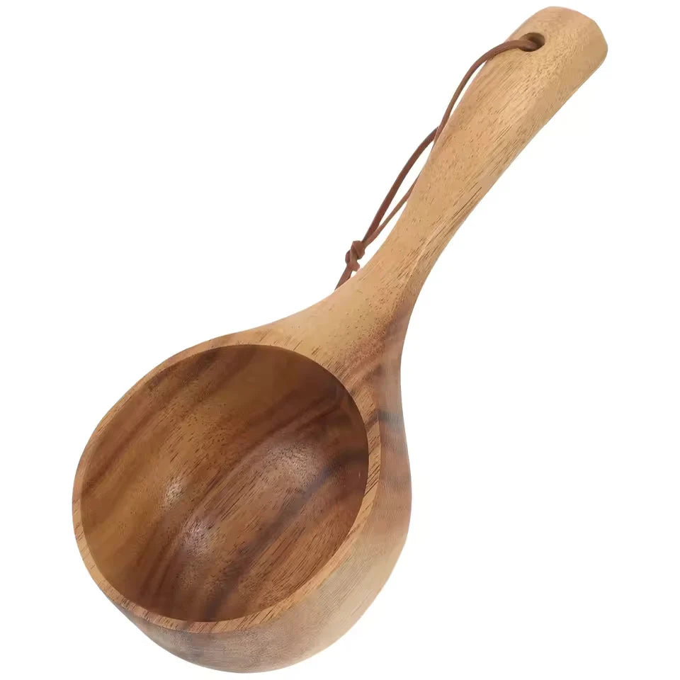 Sauna Ladle Wooden Long-Handle Ergonomic Grip