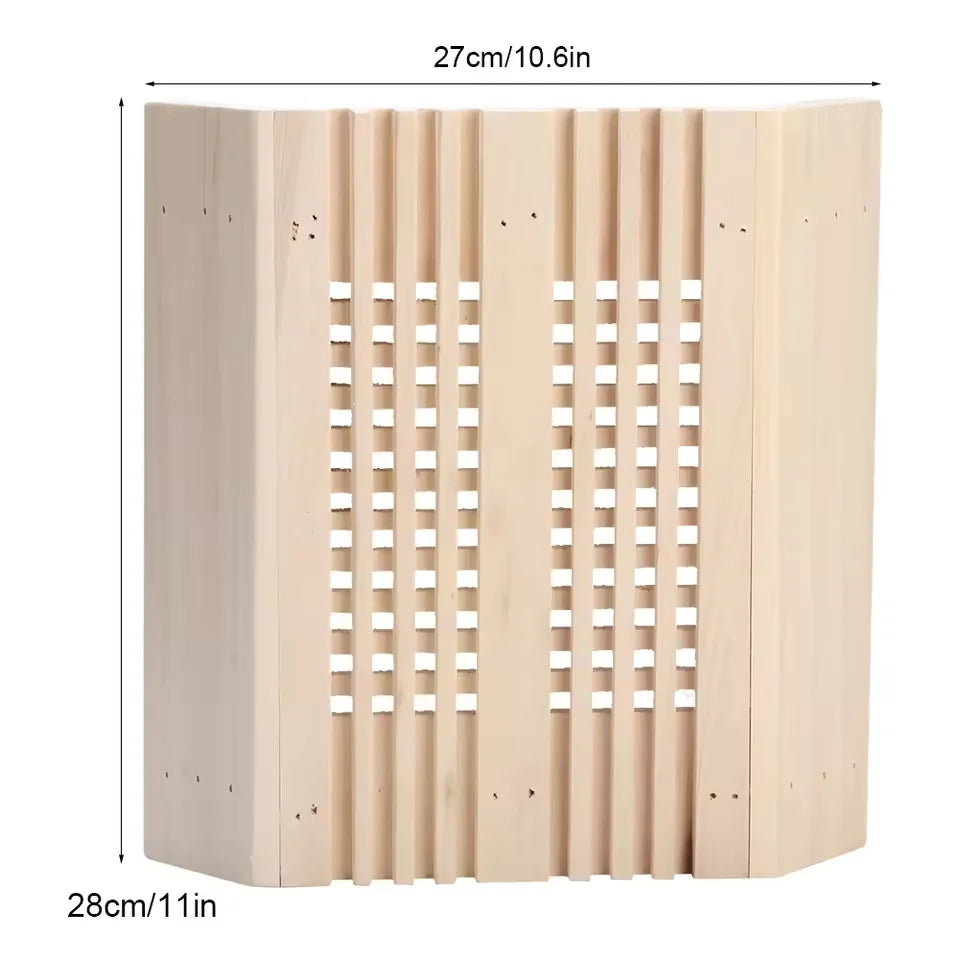 Sauna Light Cover Wooden Slatted Warm Ambient Glow