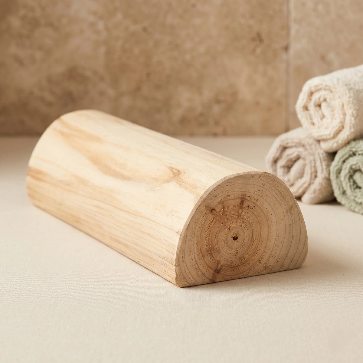 Sauna Neck Pillow Wooden Ergonomic Heat-Resistant