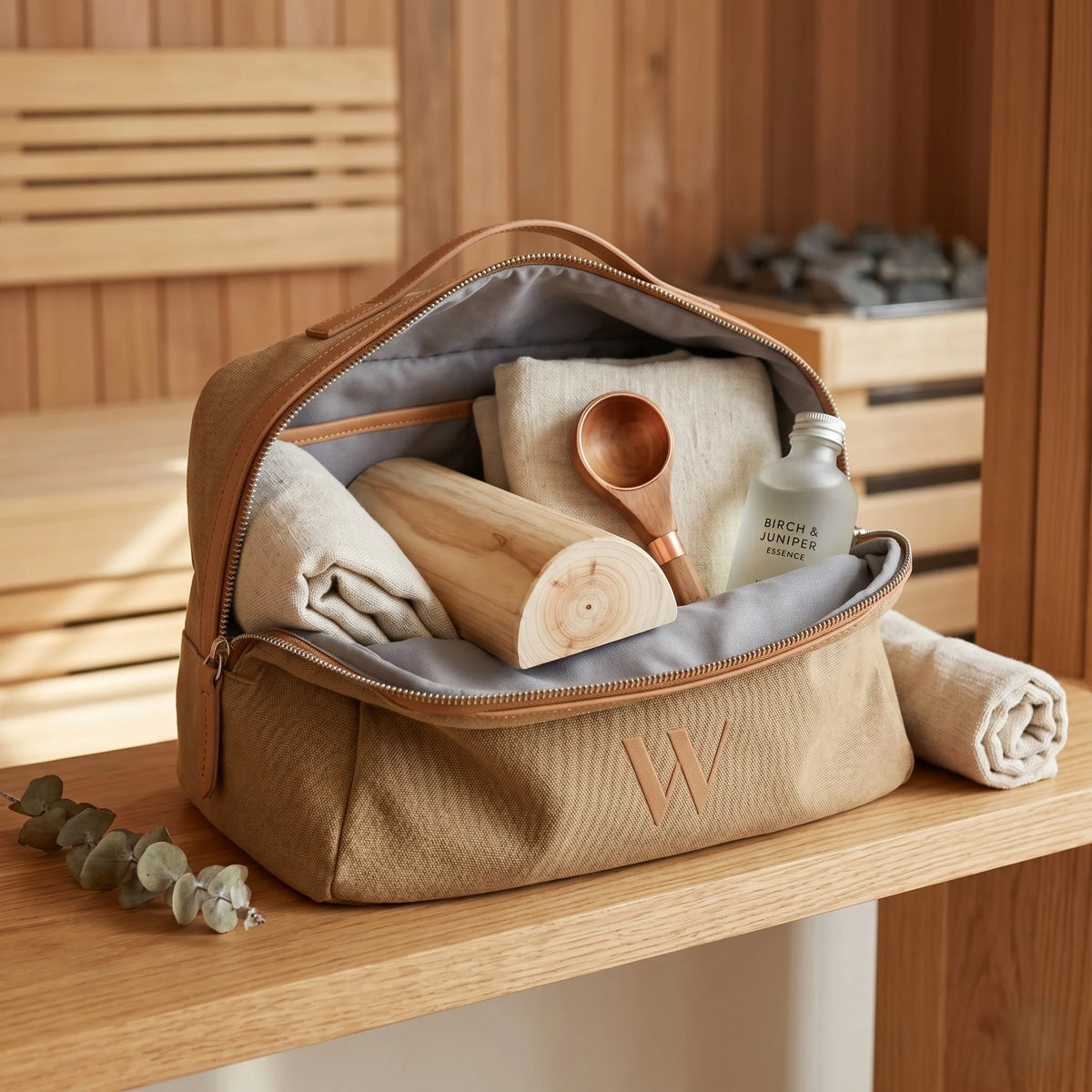 Sauna Neck Pillow Wooden Ergonomic Heat-Resistant