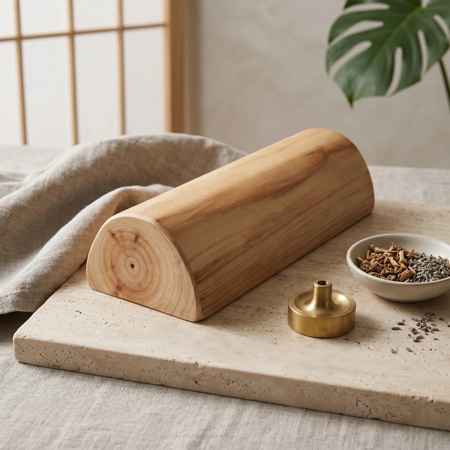 Sauna Neck Pillow Wooden Ergonomic Heat-Resistant