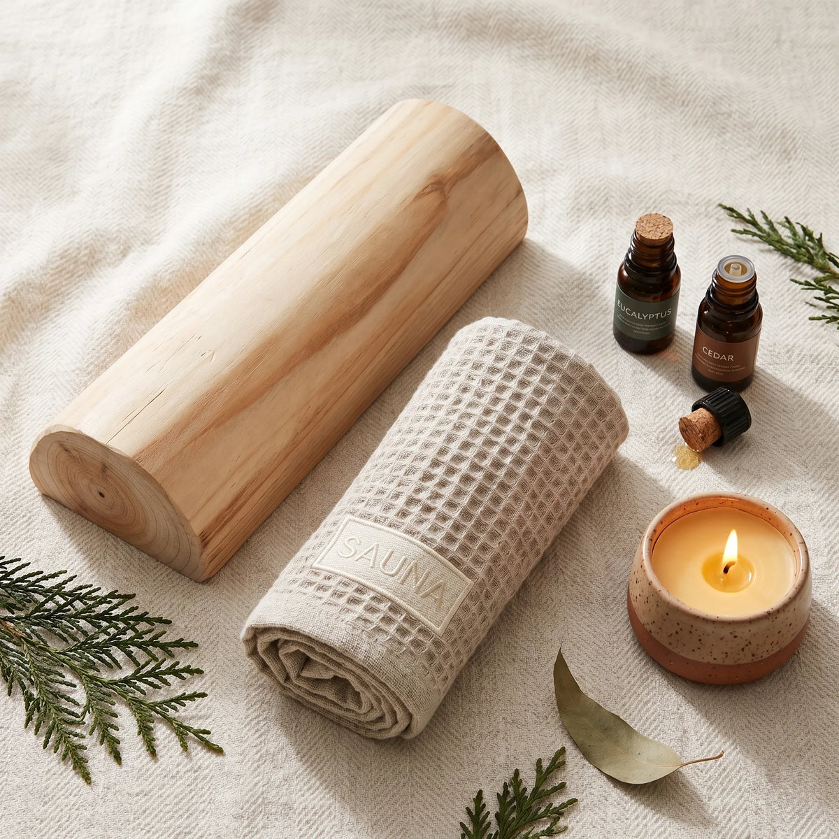 Sauna Neck Pillow Wooden Ergonomic Heat-Resistant