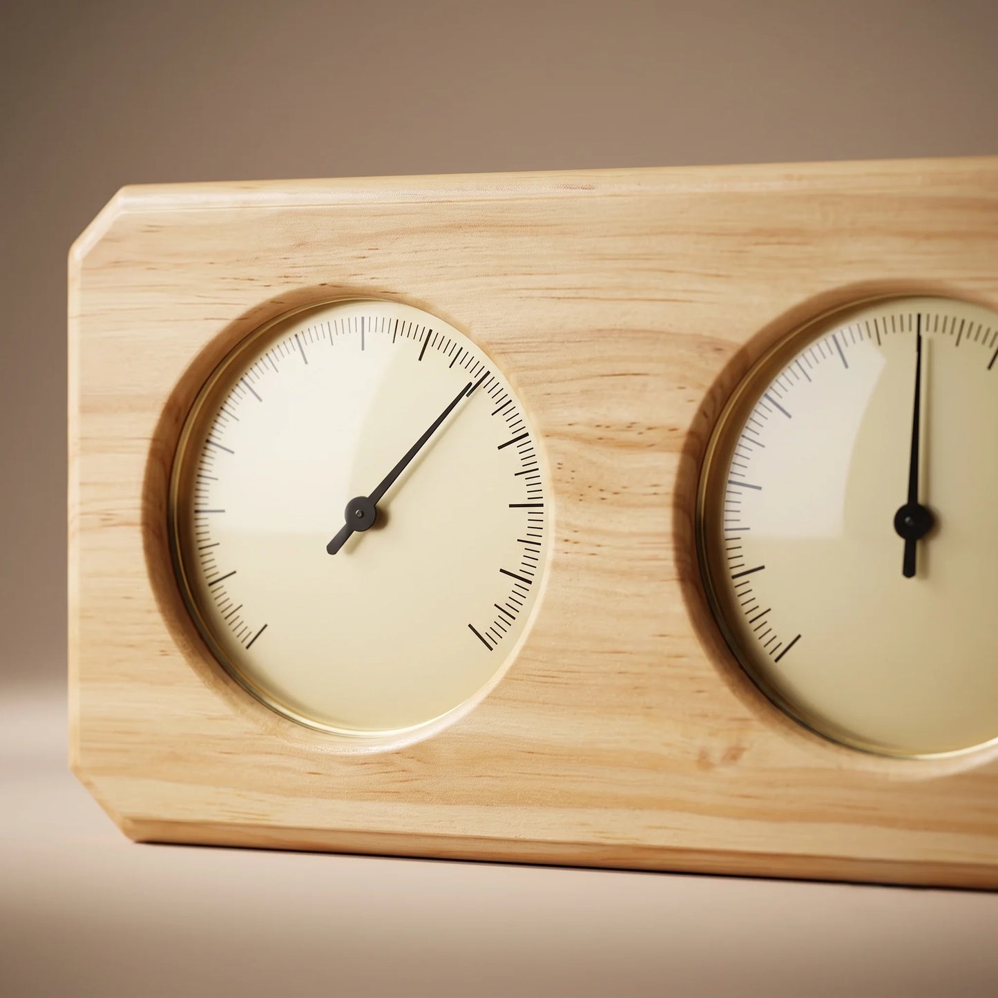 Sauna Thermometer & Hygrometer Wooden Wall-Mount Mechanical