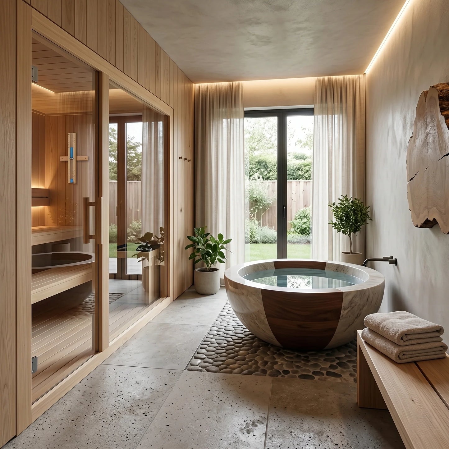 Sauna Timer 15-Minute Wall-Mounted Wooden Frame