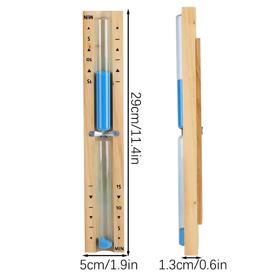 Sauna Timer 15-Minute Wall-Mounted Wooden Frame