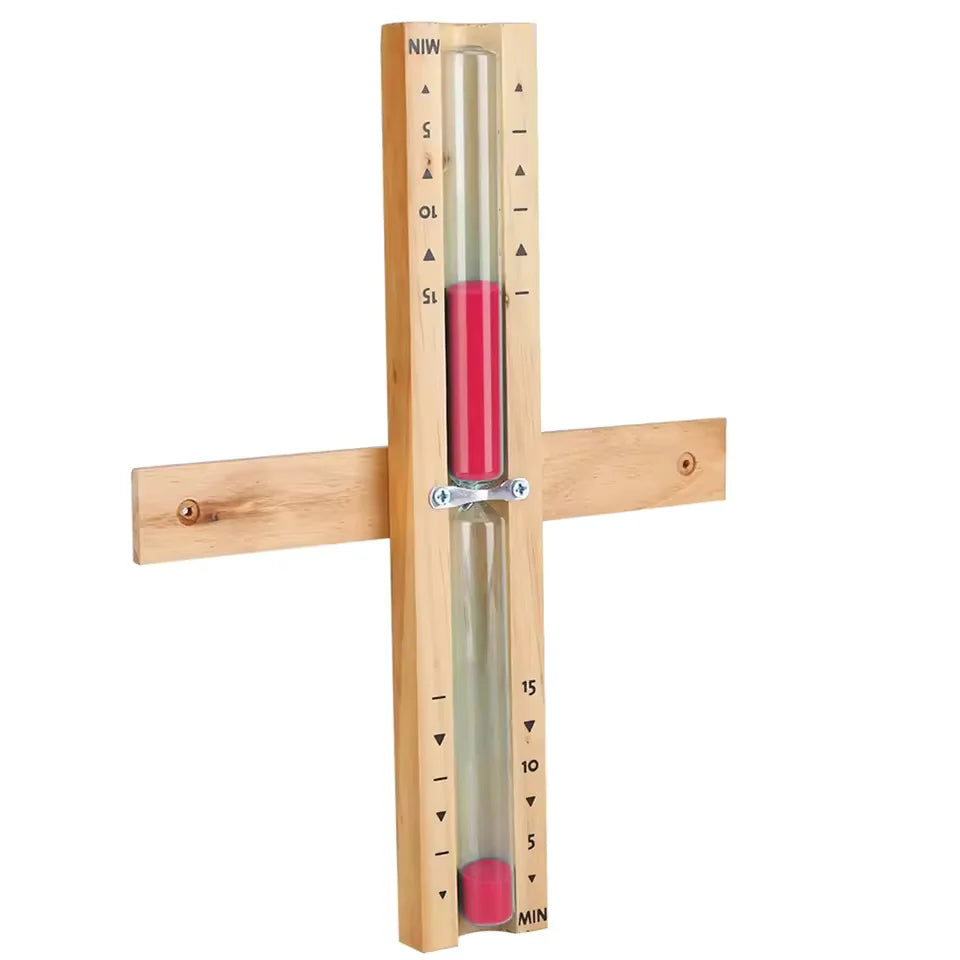 Sauna Timer 15-Minute Wall-Mounted Wooden Frame