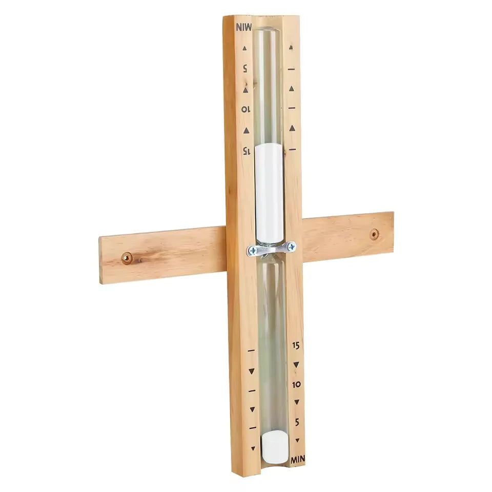 Sauna Timer 15-Minute Wall-Mounted Wooden Frame