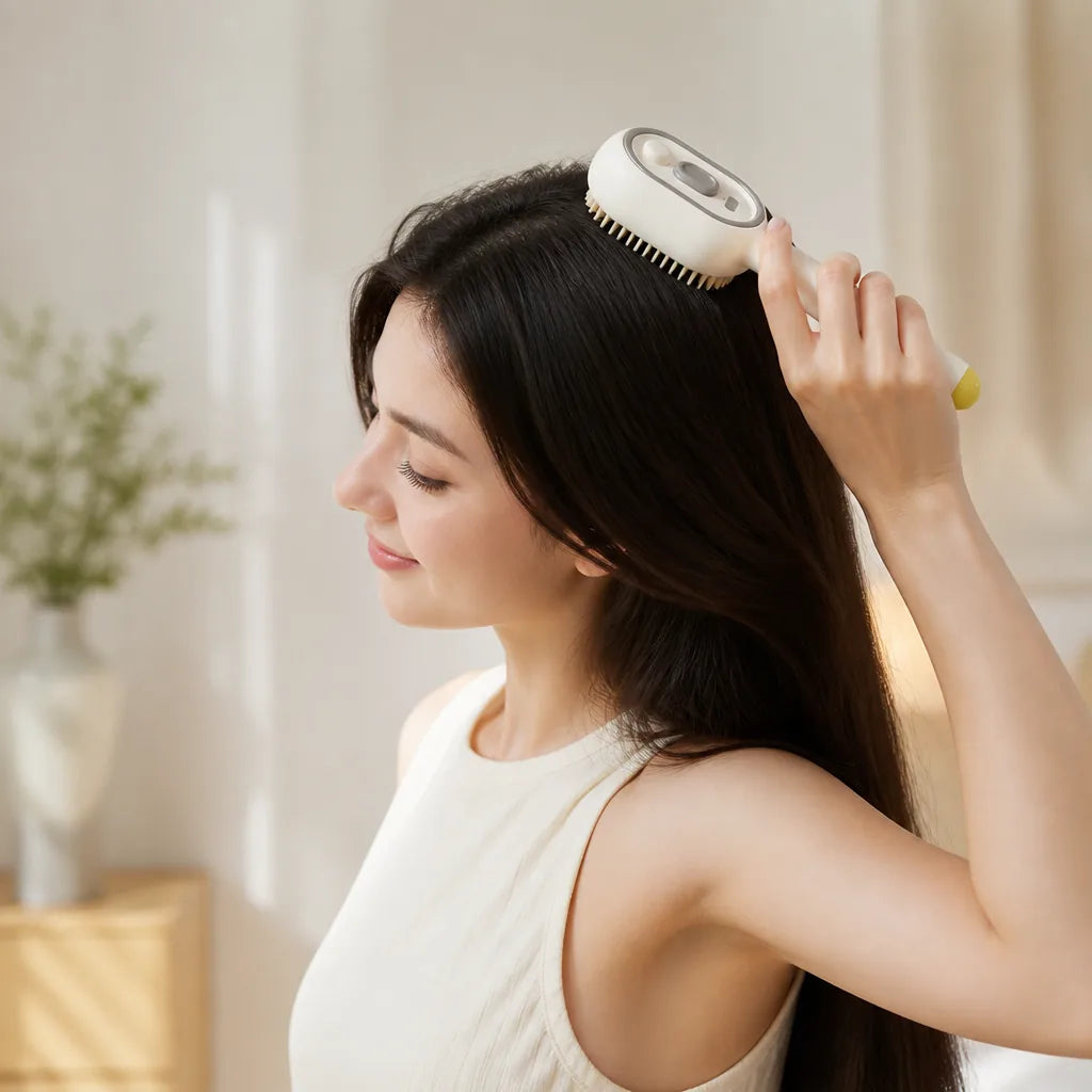 Scalp Massage Brush Hydrating & Soothing Silicone Bristles