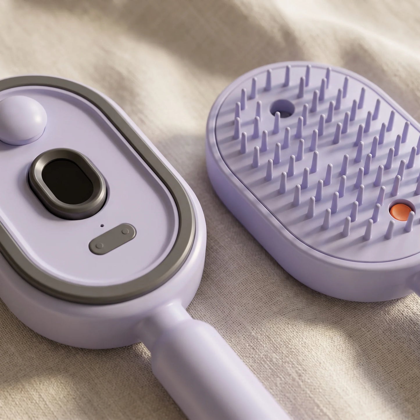 Scalp Massage Brush Refillable Oil Dispenser & Vibrating Silicone Bristles