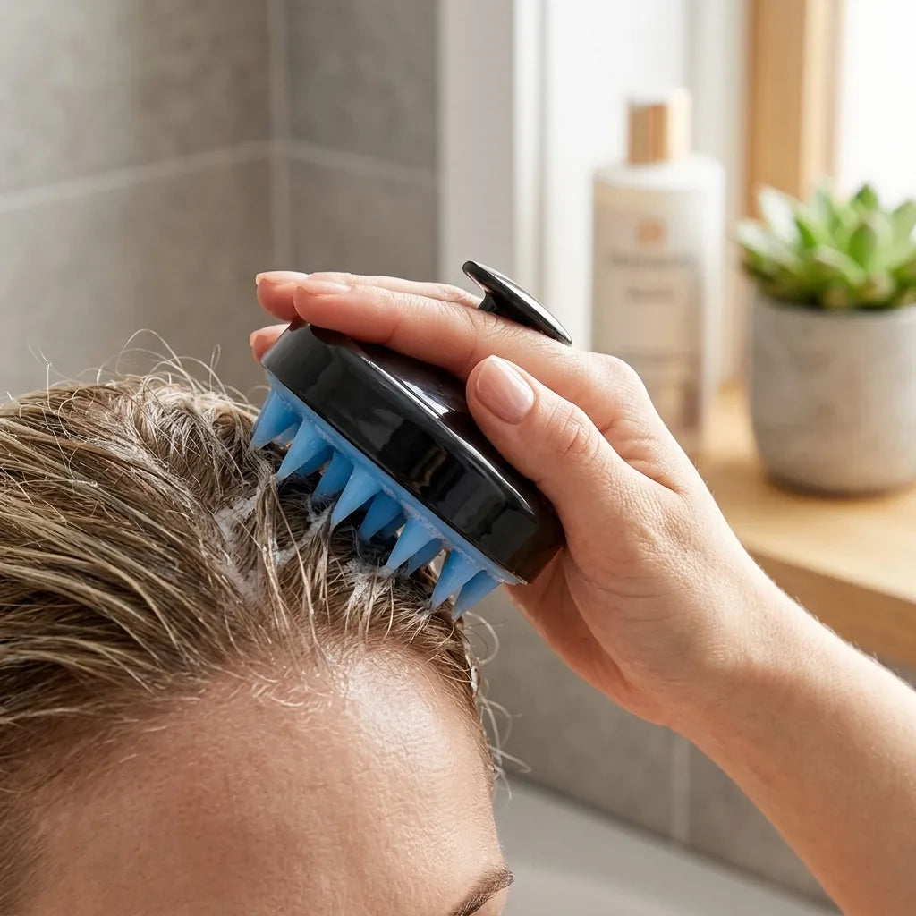 Scalp Massage Brush Silicone One-Hand Grip