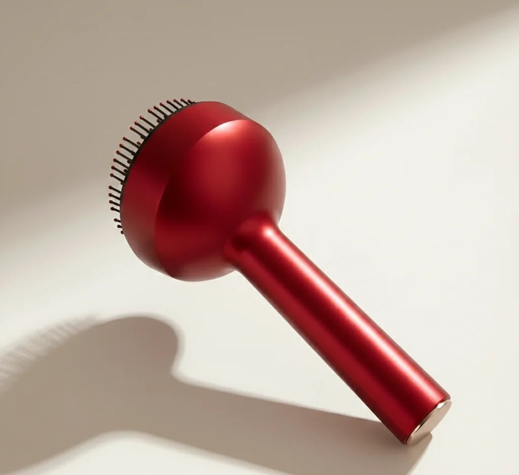 Scalp Massage Comb Heated Red Light Battery Free