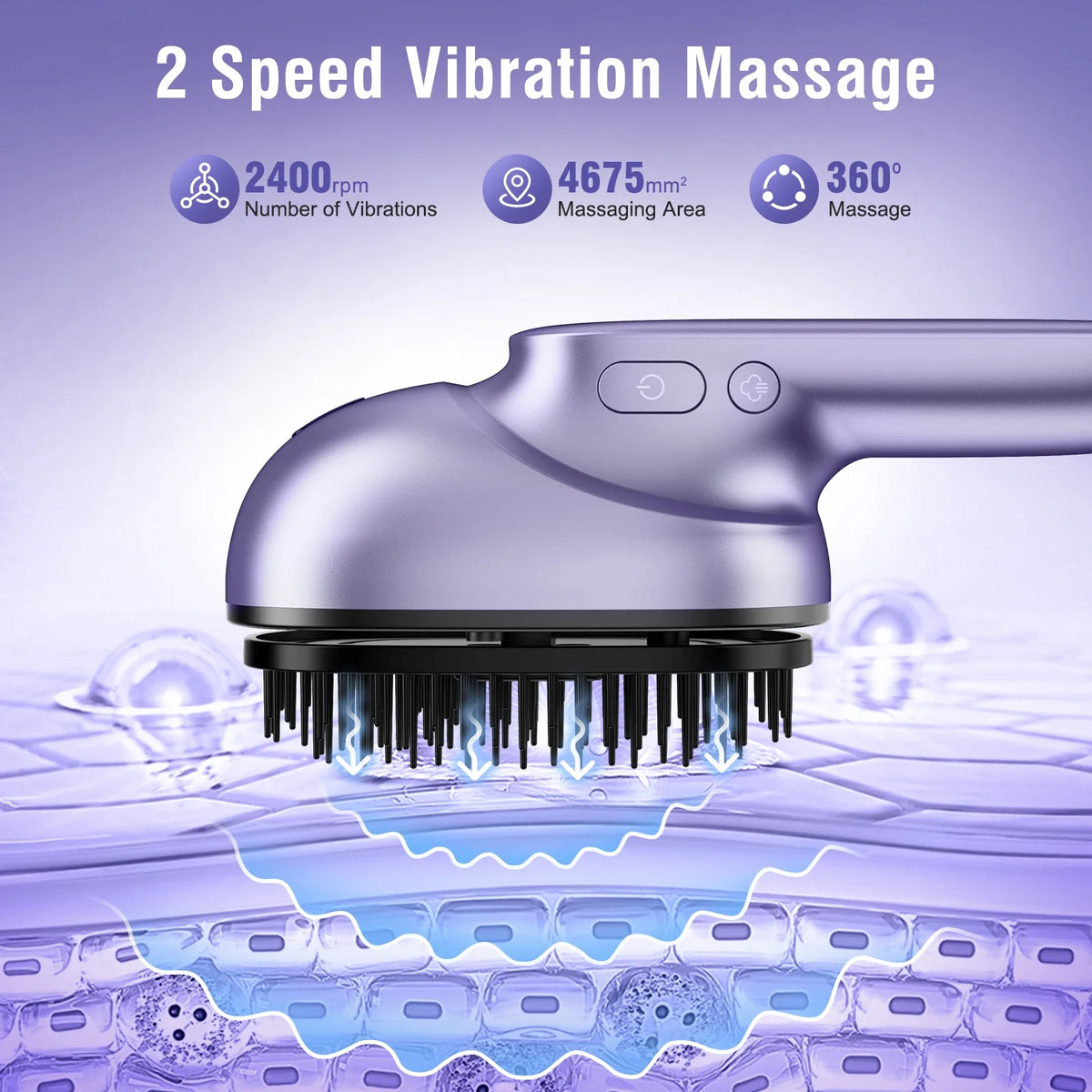Scalp Massager Brush Vibration & Oil Atomizer USB Rechargeable
