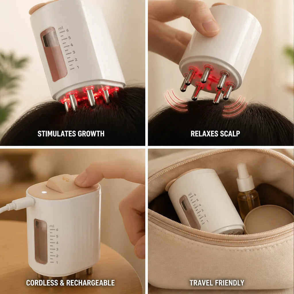 Scalp Massager Red Light & Microcurrent 3 Modes
