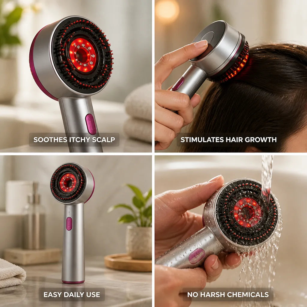 Scalp Massager Sonic Stimulation Soothes Itchy Scalp