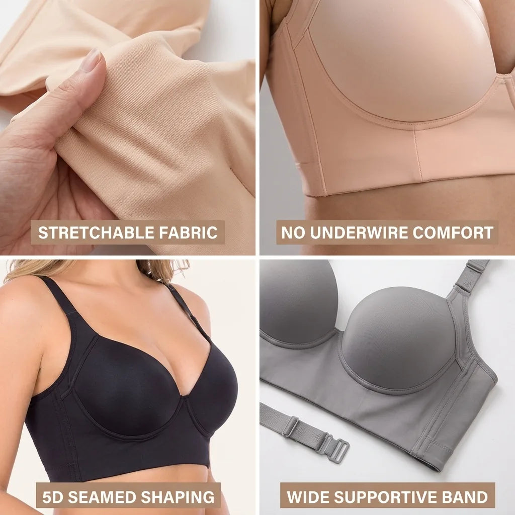 Sculpting Bra Wire-Free 5D Seamed Under-Bust Band