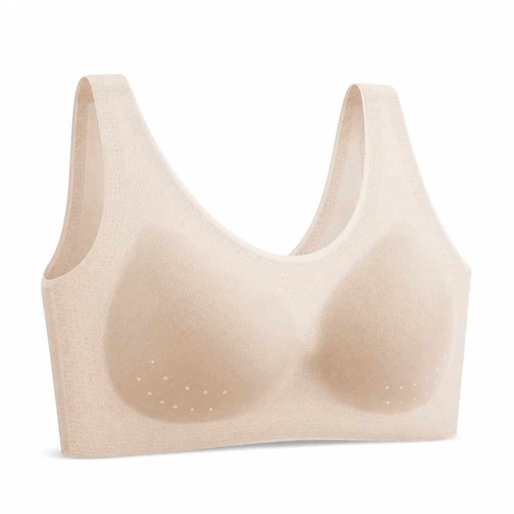 Seamless Push-Up Bra Wireless Wide Band Invisible Under Clothes