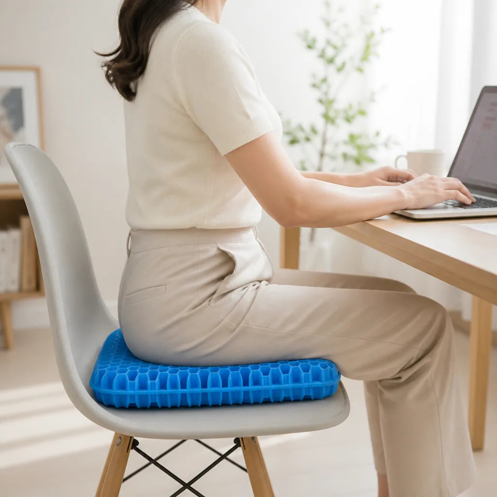 Seat Cushion Cooling Memory Foam Non-Slip Base
