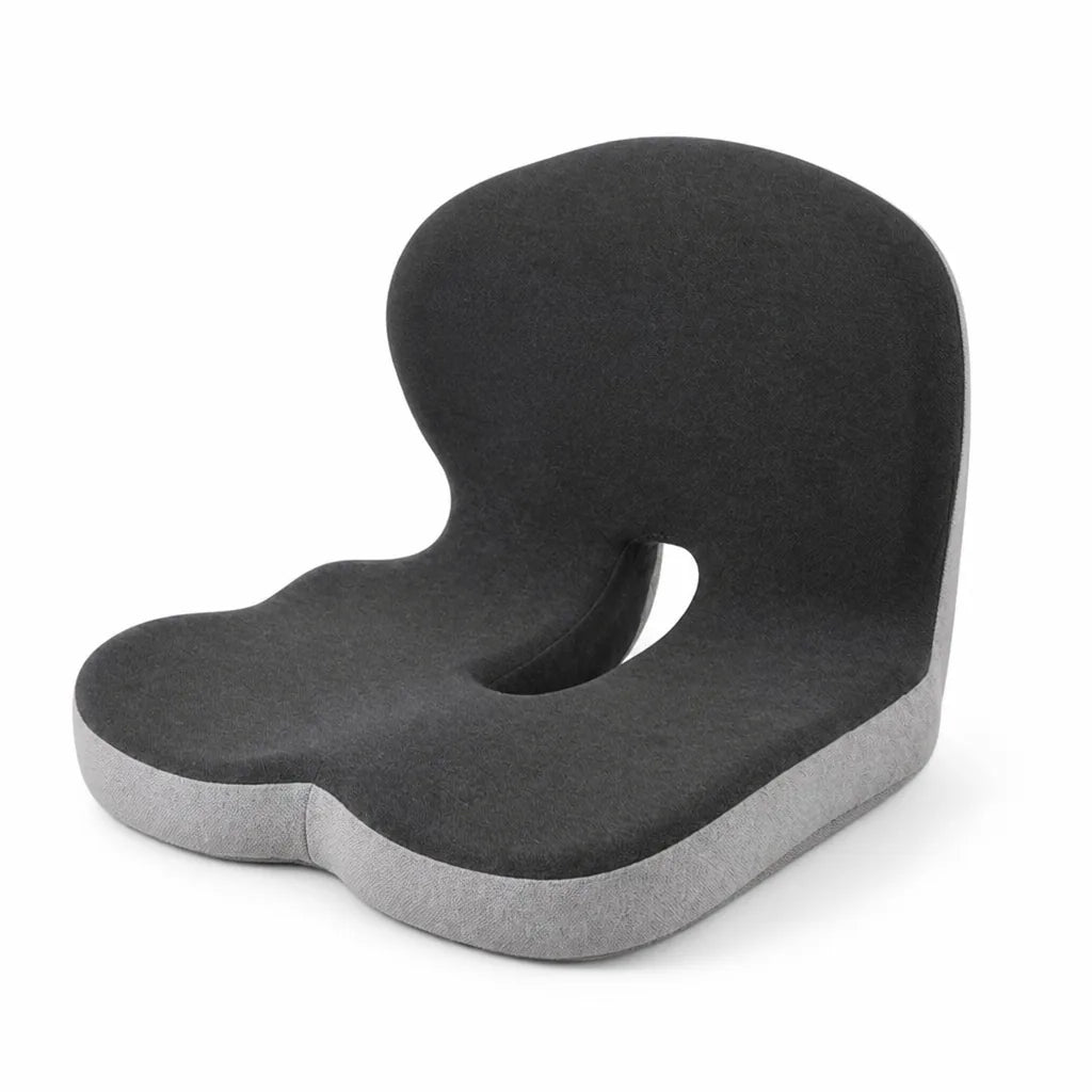 Seat Cushion Ergonomic Memory Foam Non-Slip & Washable Cover