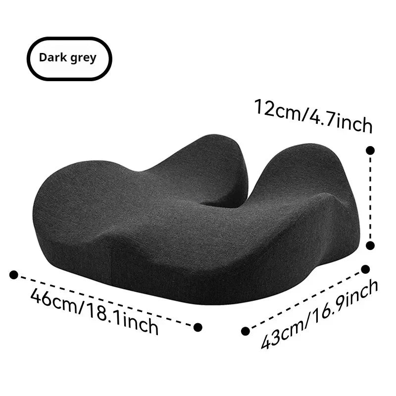 Seat Cushion Extra-Thick Memory Foam Wide Ergonomic Washable Cover