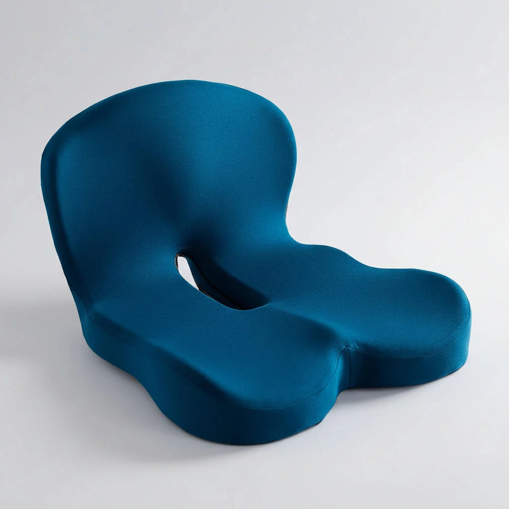 Seat Cushion Memory Foam Coccyx Support & Washable Cover