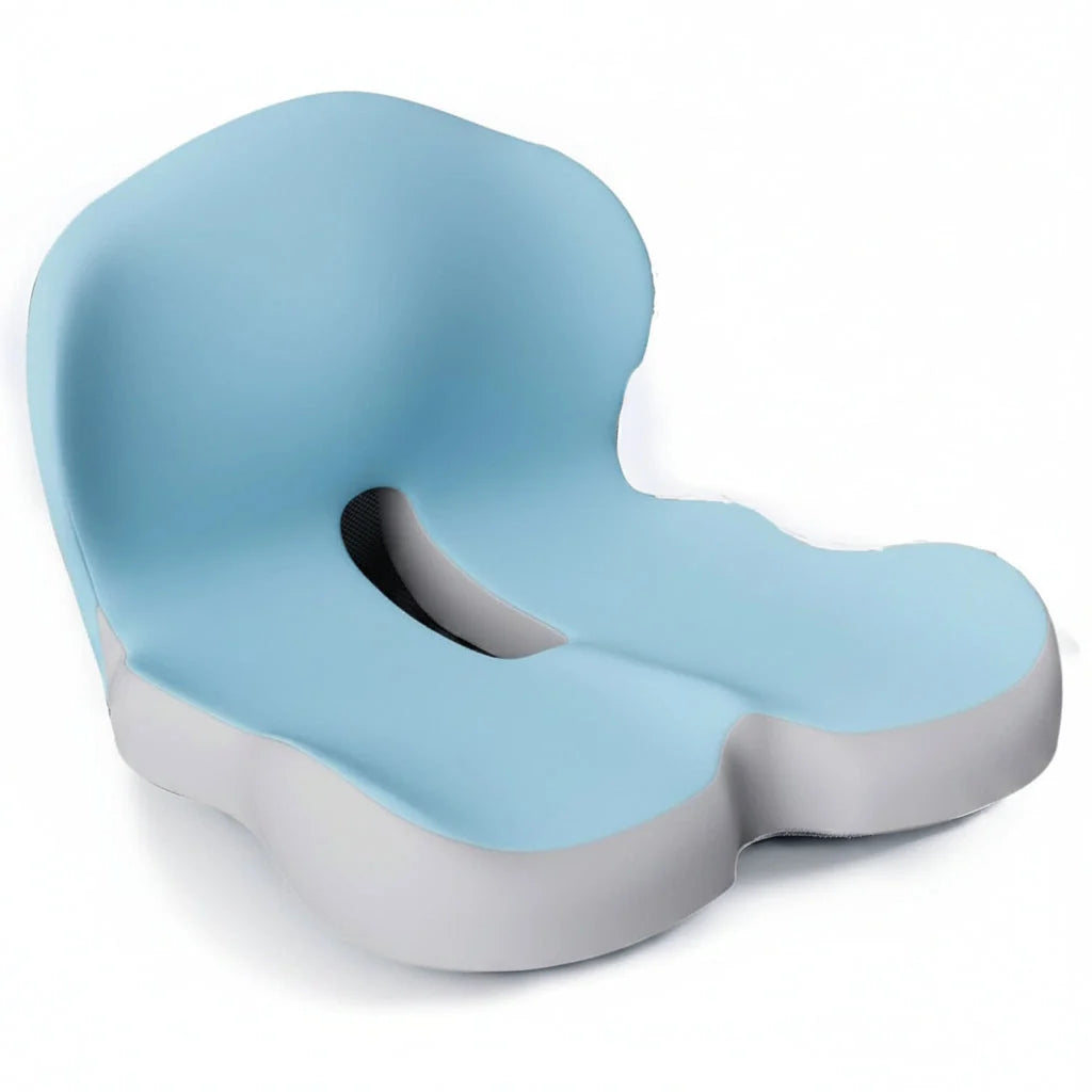 Seat Cushion Memory Foam Coccyx Support & Washable Cover