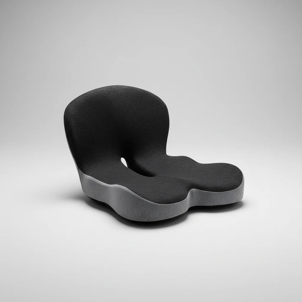 Seat Cushion Memory Foam Coccyx Support & Washable Cover