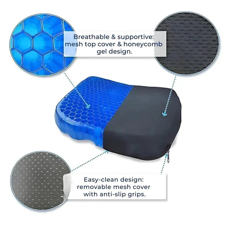 Seat Cushion Orthopedic Gel Honeycomb Tailbone Support