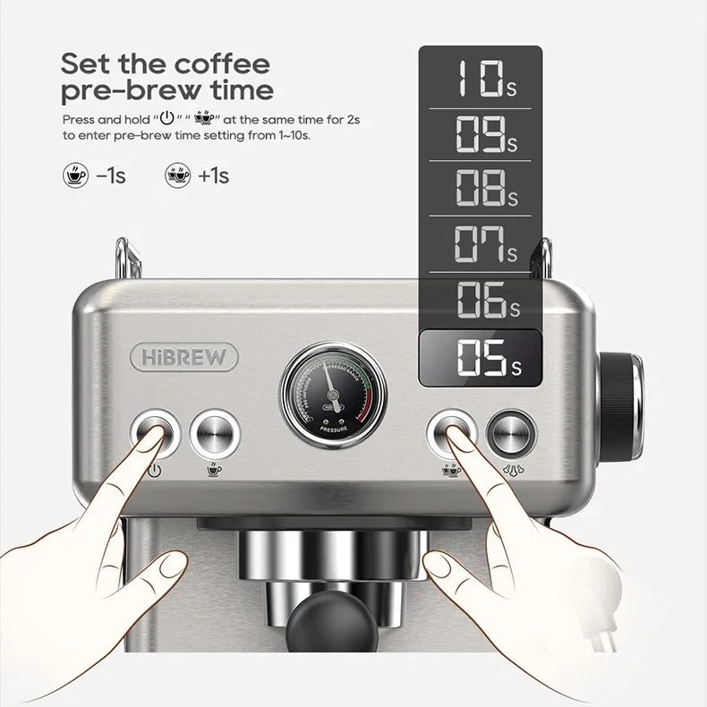Semi-Automatic Espresso Machine 20-Bar PID 58mm Portafilter