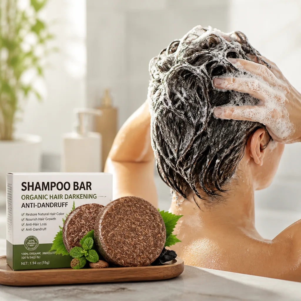 Shampoo Bar Organic Hair Darkening Anti-Dandruff