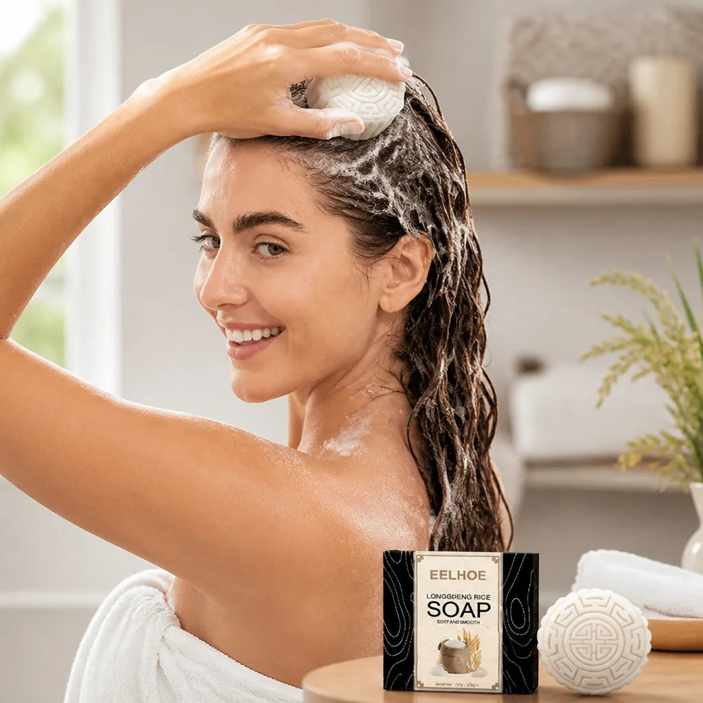 Shampoo Bar Rice Water Hair Growth Sulfate-Free