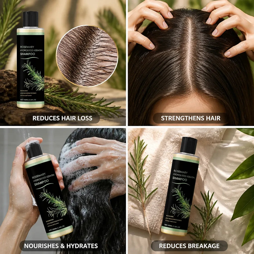 Shampoo For Thinning Hair Keratin & Rosemary Strengthening