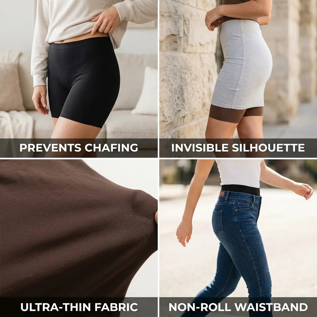 Shaper Shorts Seamless Invisible Non-Roll Waistband