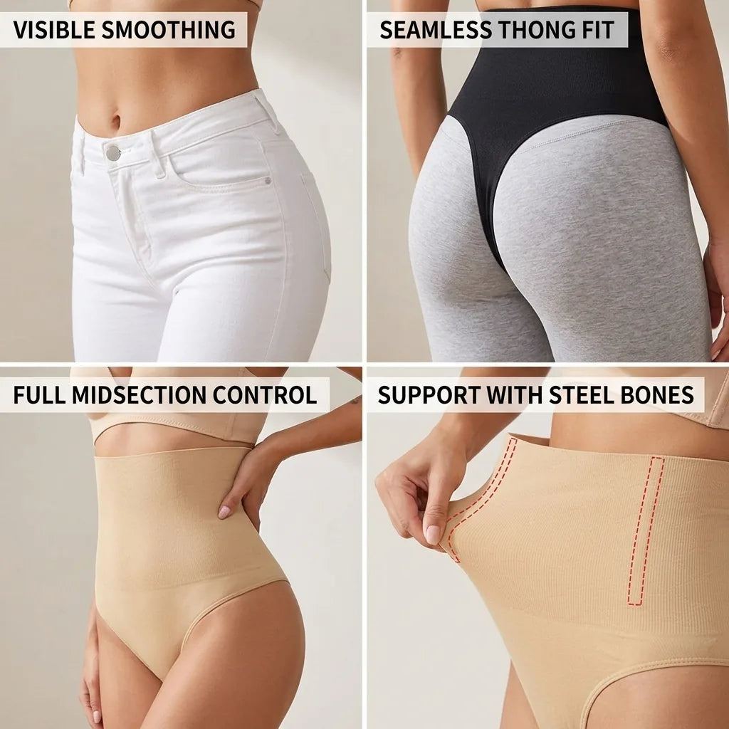 Shaping Panty High-Waist Tummy Control Seamless Thong