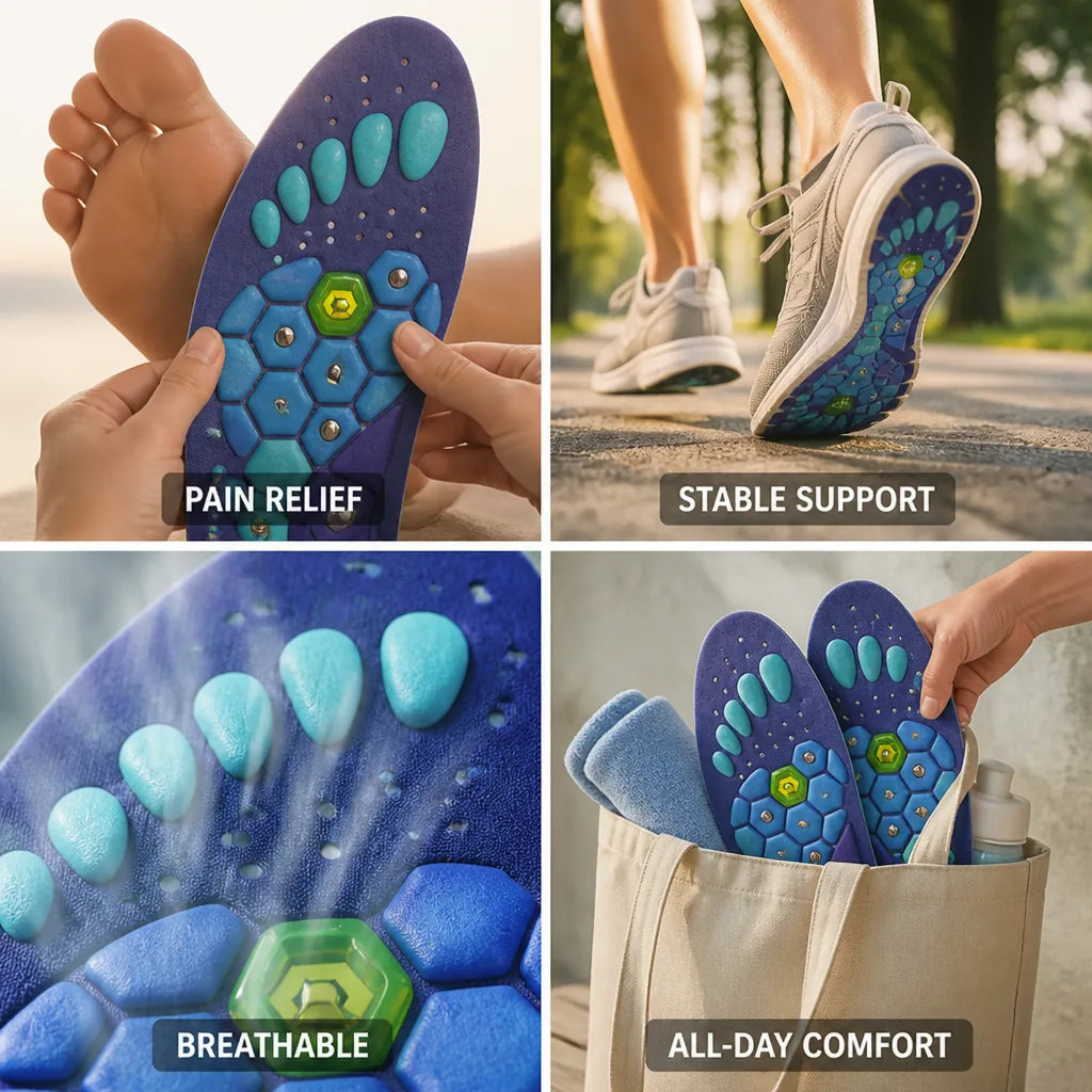 Shoe Insoles Breathable EVA Cushioning Two Pair Pack