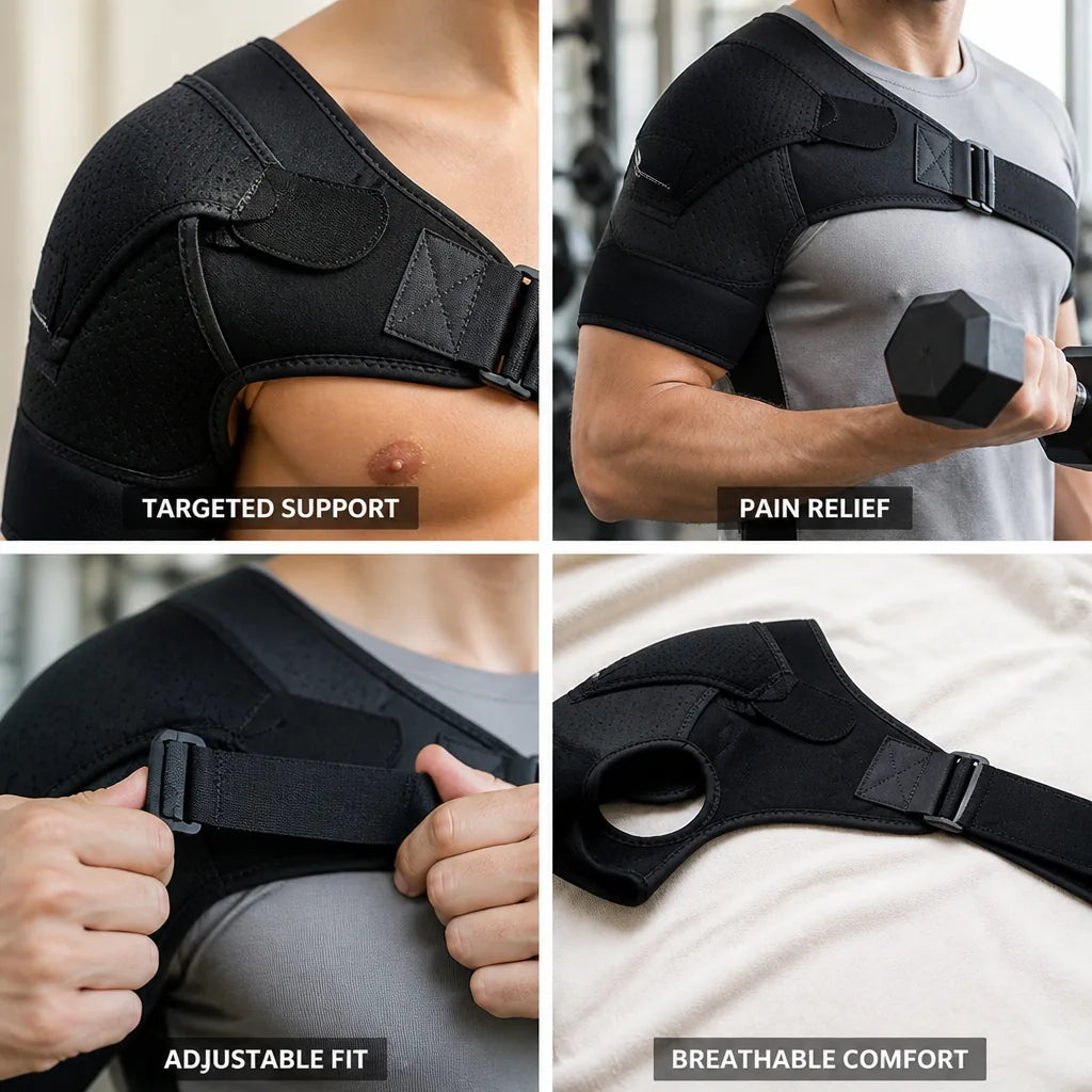 Shoulder Brace Adjustable Compression Cotton Blend