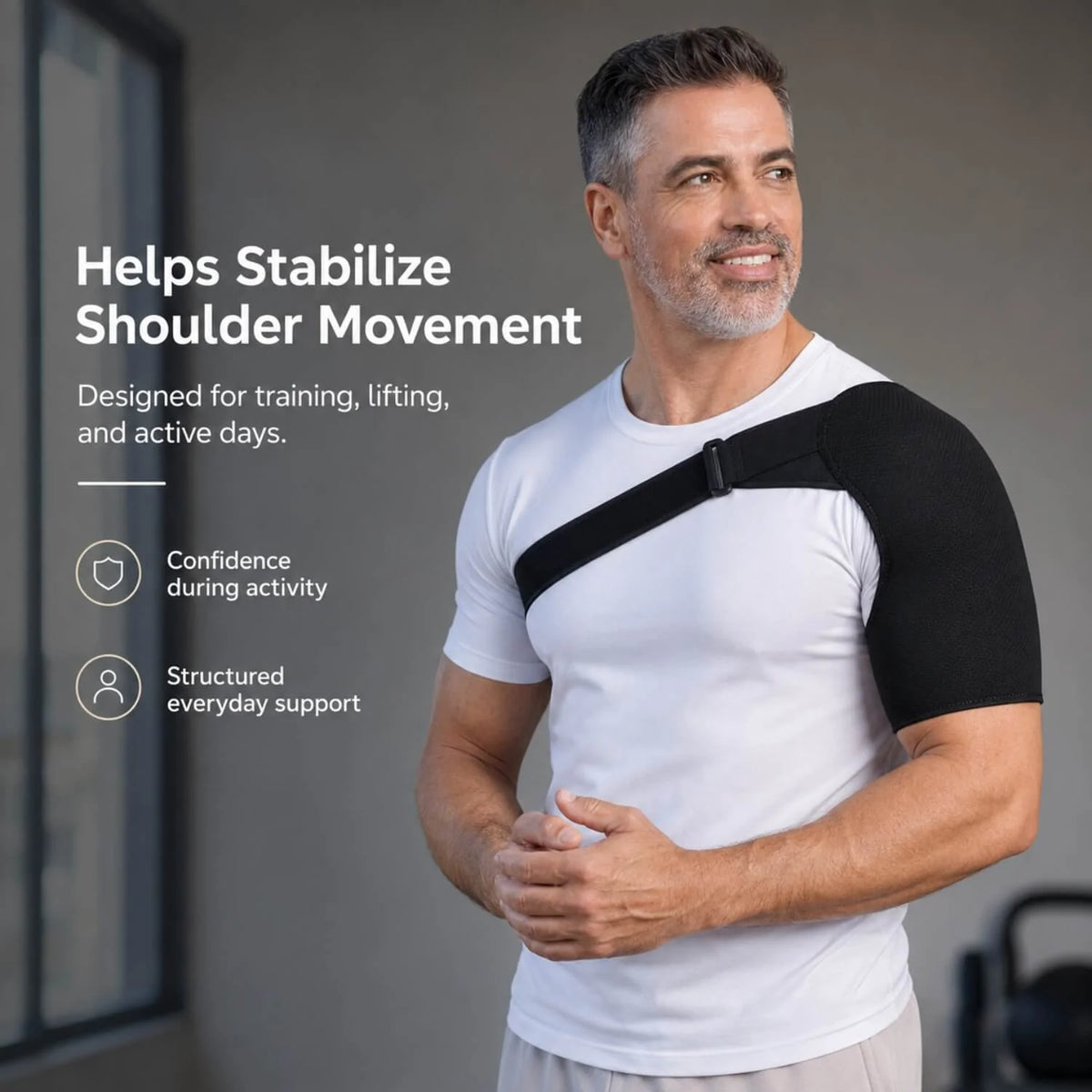 Shoulder Brace Adjustable Compression Moisture-Wicking