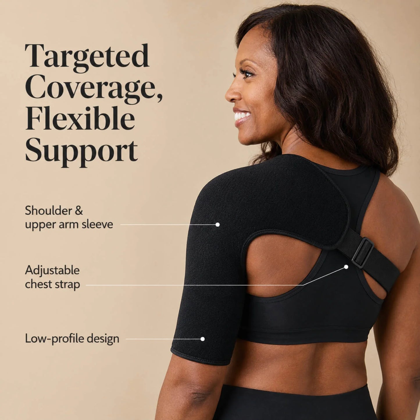 Shoulder Brace Adjustable Compression Moisture-Wicking