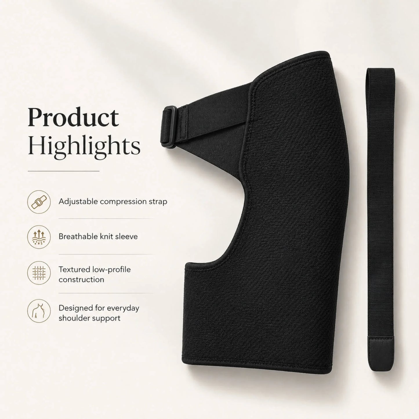 Shoulder Brace Adjustable Compression Moisture-Wicking