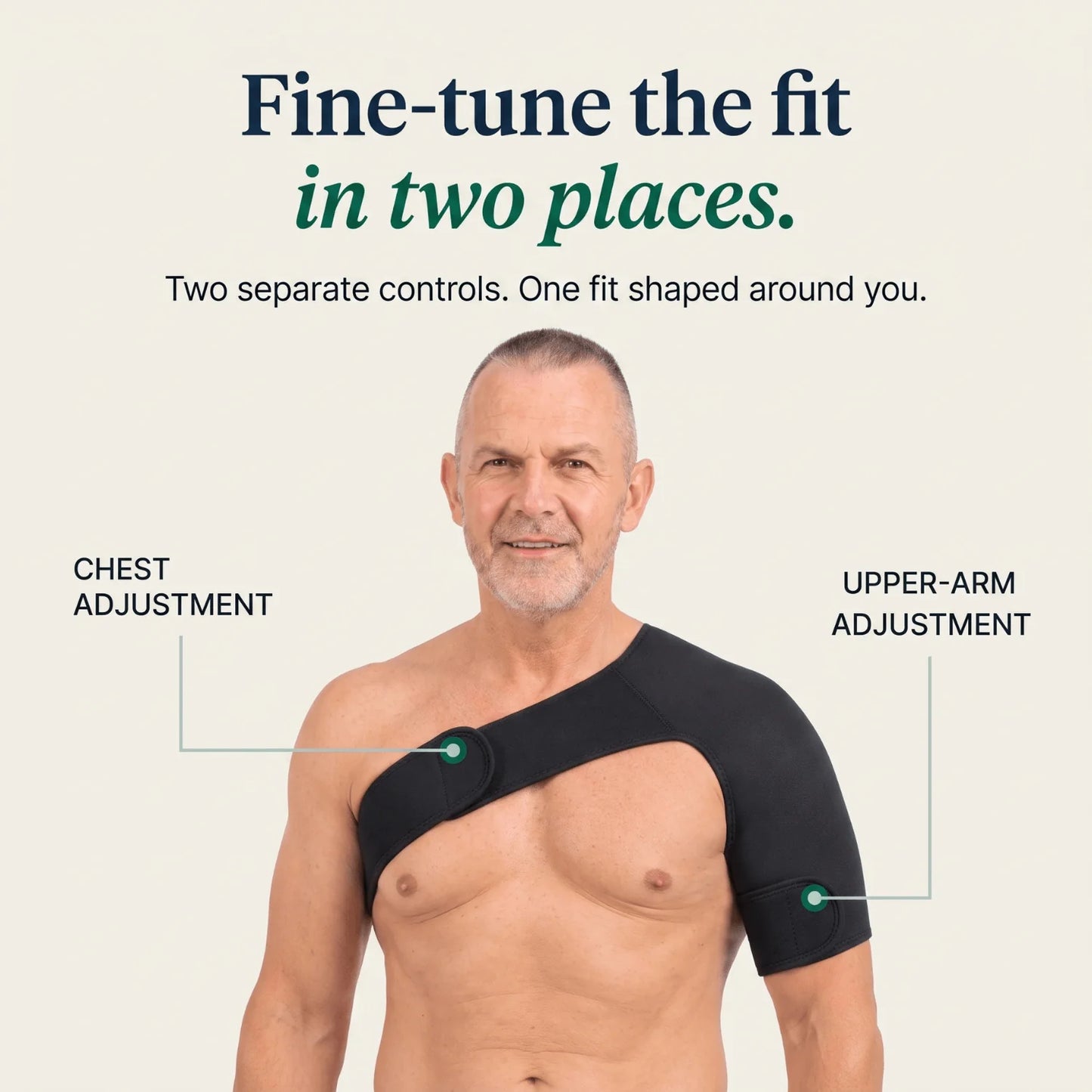 Shoulder Brace Adjustable Multi-Directional Compression Breathable & Low-Profile