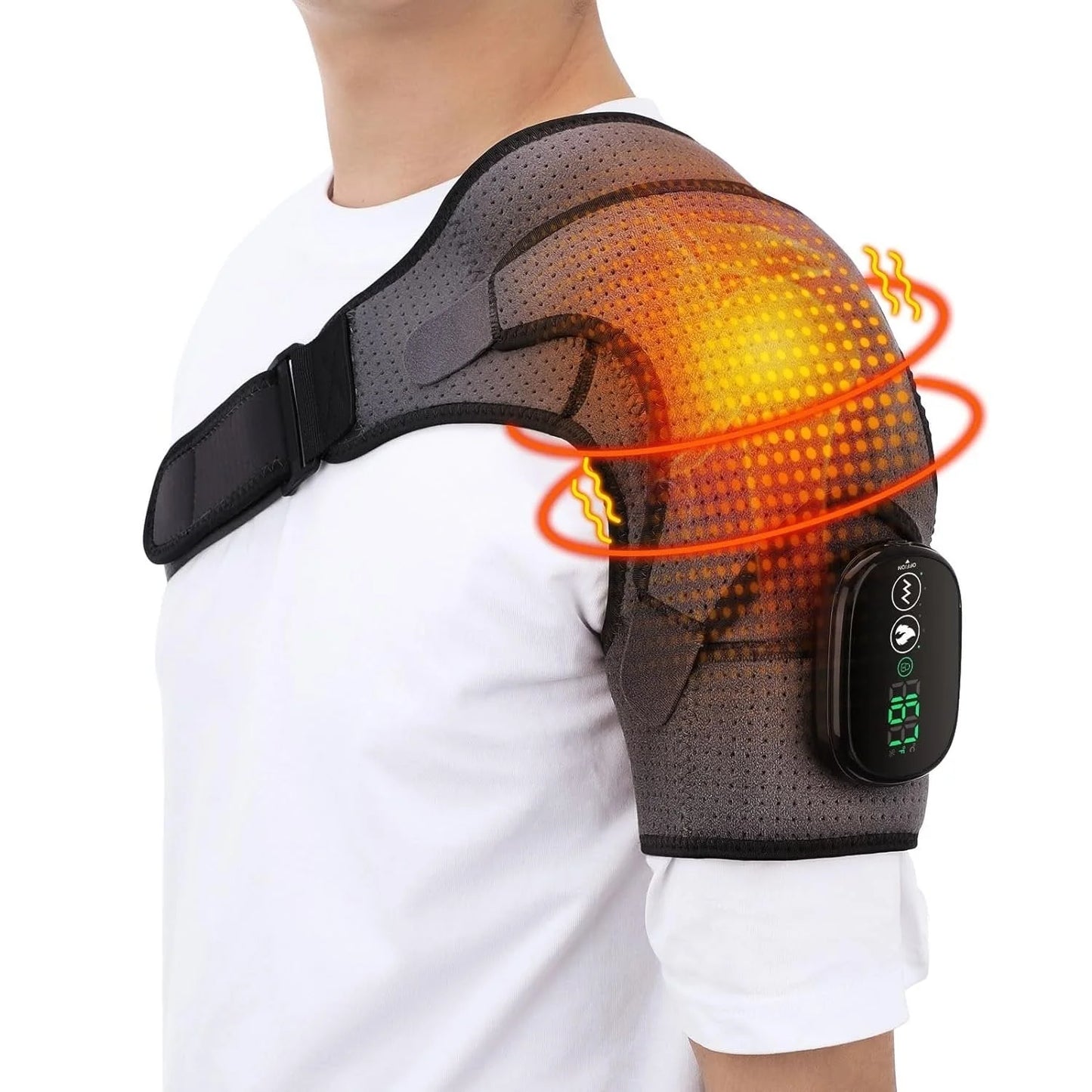 Shoulder Heating Pad Cordless Rechargeable Heat & Vibration