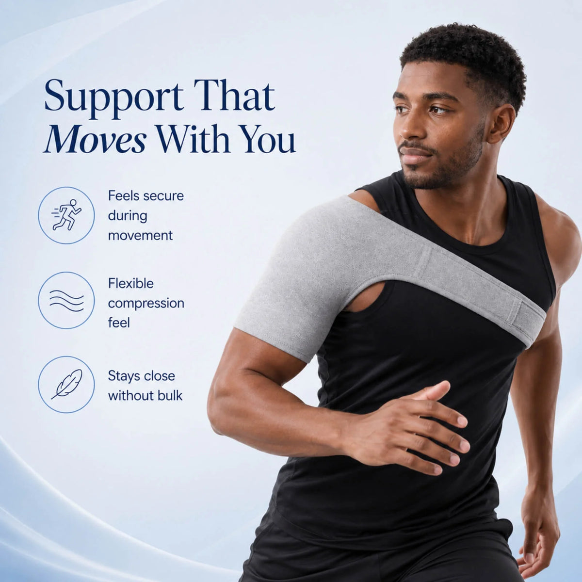 Shoulder Support Strap Breathable Bamboo Charcoal Light Compression