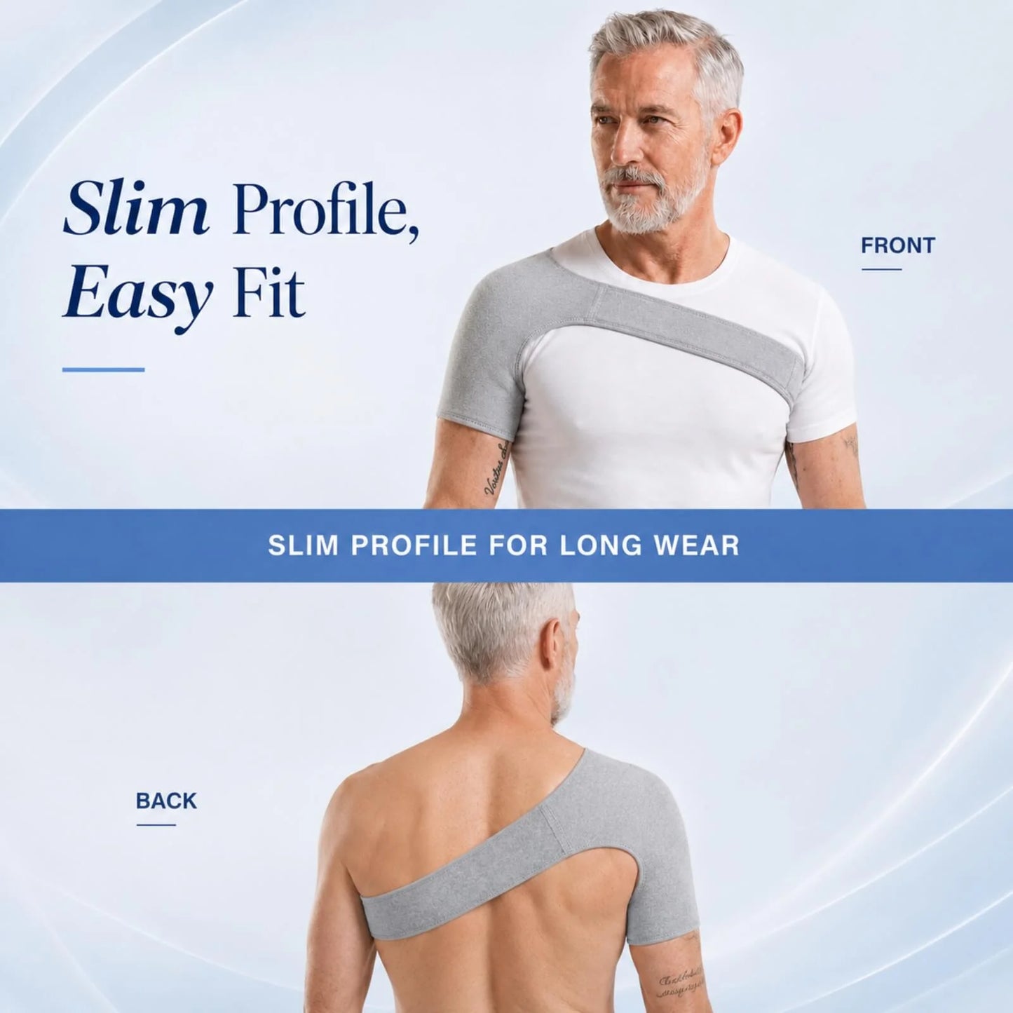Shoulder Support Strap Breathable Bamboo Charcoal Light Compression