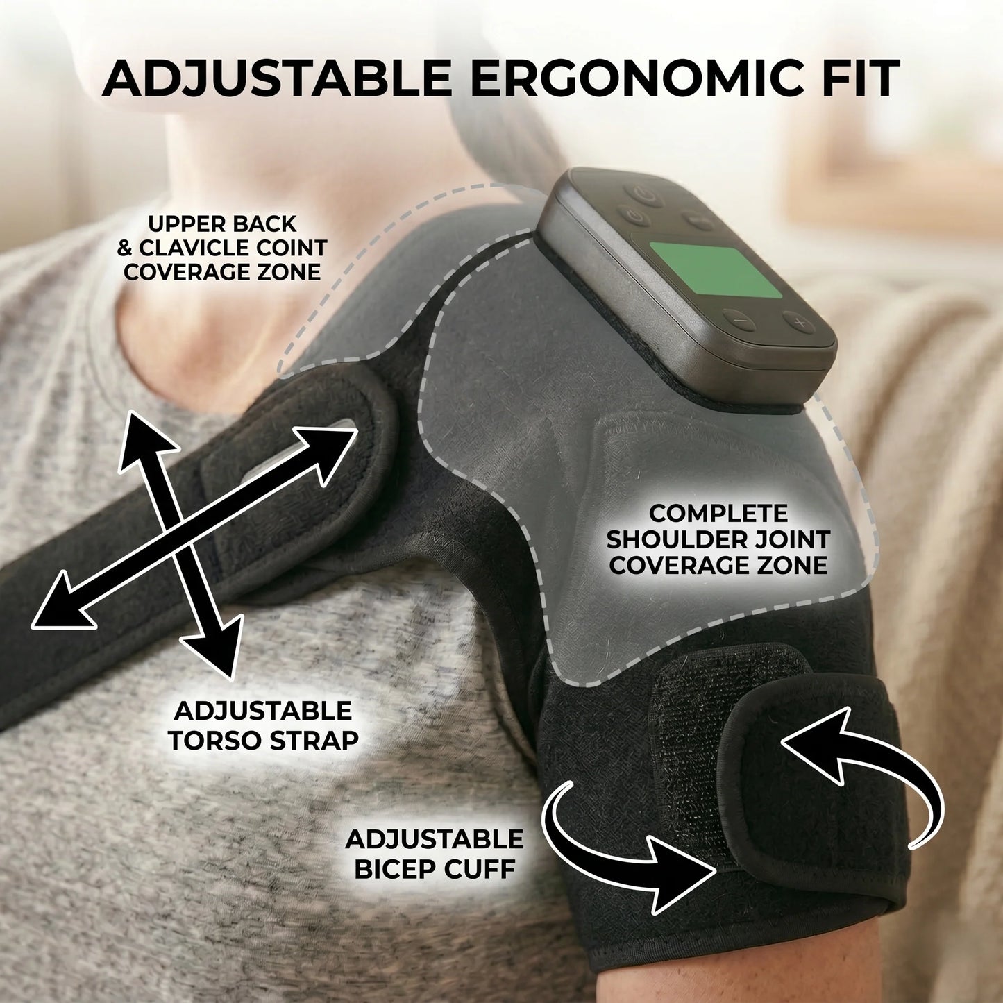 Shoulder Wrap Heated Cordless Adjustable Fit