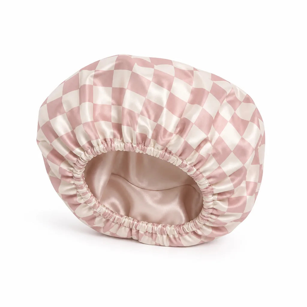 Shower Cap Waterproof Adjustable Fit Frizz Protection