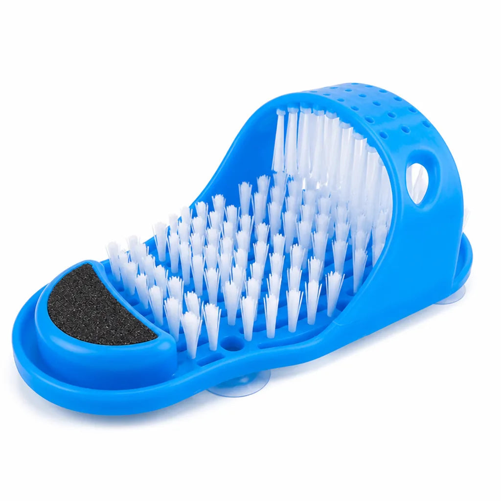 Shower Foot Scrubber Hands-Free Soft Bristles & Pumice